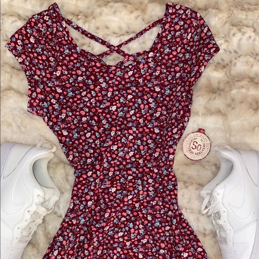 “CROSSBACK SKATER DRESS”